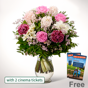 Flower Bouquet Frühlingsstimmung with 2 Cinema Tickets
