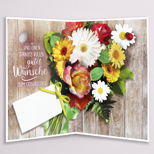 3D Greeting Card „Glück“