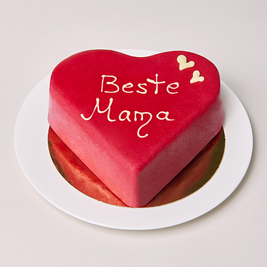 Strawberry heart cake „Beste Mama“