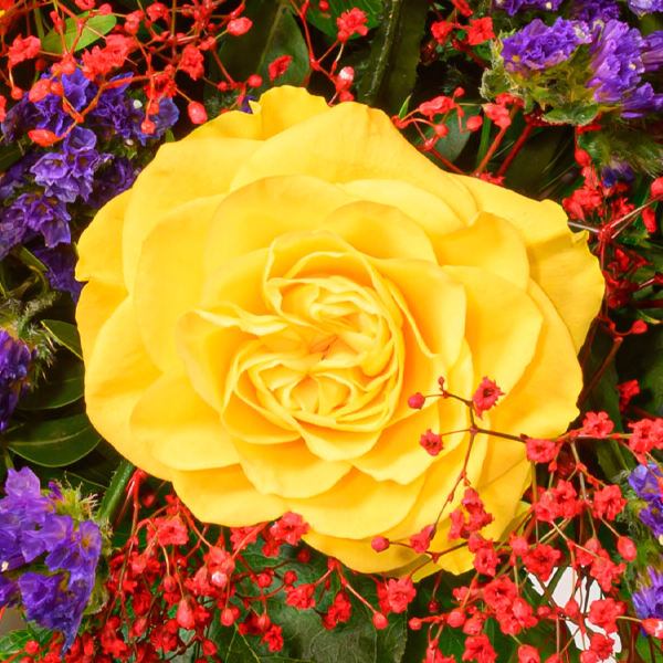 Flower Bouquet Sommerlichter with vase & Ferrero Giotto
