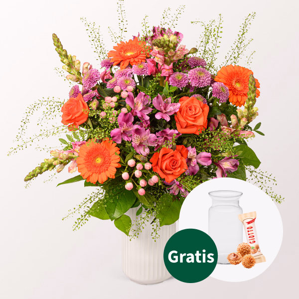 Blumenstrauß Blumensymphonie mit Vase