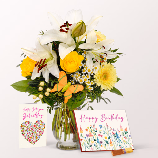 Birthday Set with Merci & vase