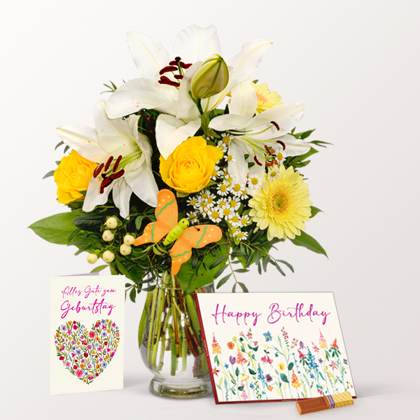 Geburtstag-Set mit Vase
