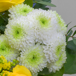 Flower Bouquet Frühlingsglanz with vase & 3 Ferrero Giotto