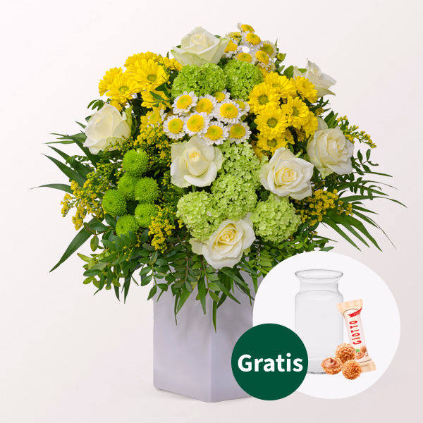 Blumenstrauß Glücksgefühl mit Vase