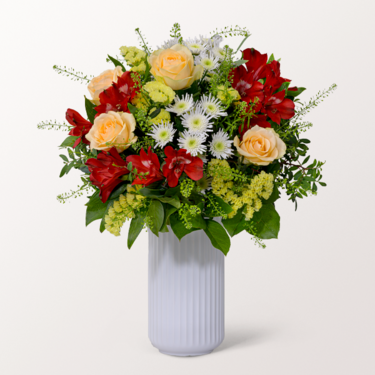 Flower Bouquet Frühlingswind with vase & 3 Ferrero Giotto