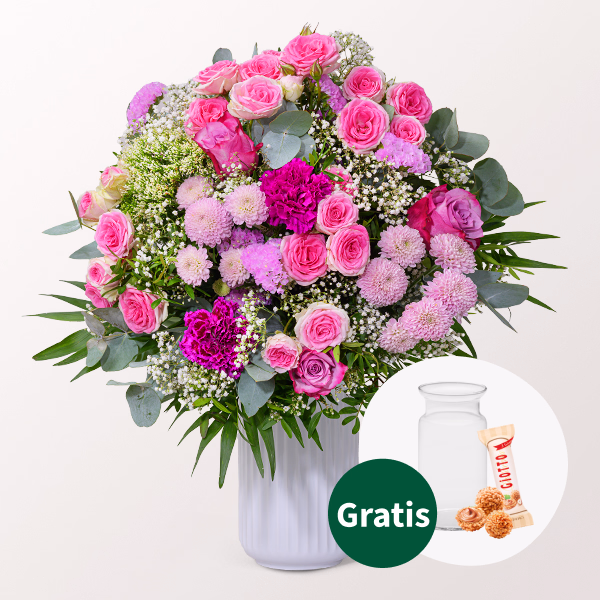 Blumenstrauß Blütenliebe mit Vase