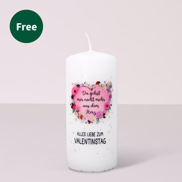 Candle „Alles Liebe zum Valentinstag“