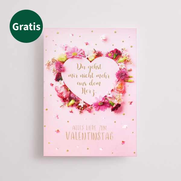 Motivkarte „Du gehst mir nicht mehr aus dem Herz“