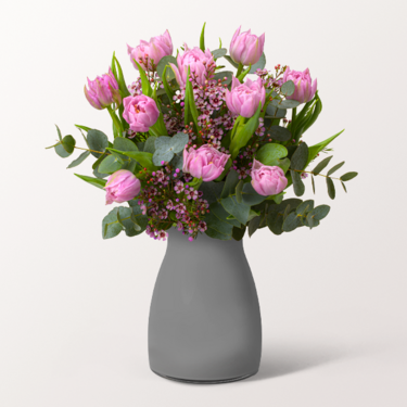 Flower Bouquet Frühlingslaune with vase & 3 Ferrero Giotto