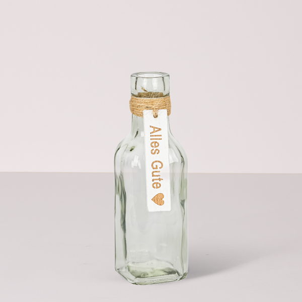 Glass Vase „Alles Gute“ (16 cm)