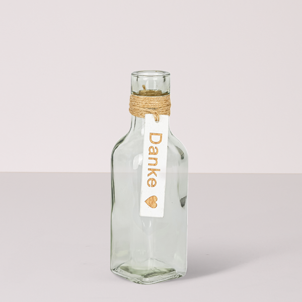 Glasvase „Danke“ (16 cm)