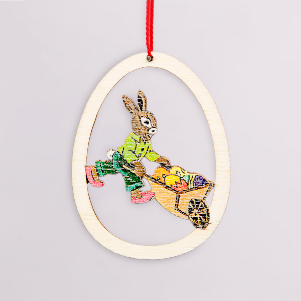 Holzanhänger Osterhase