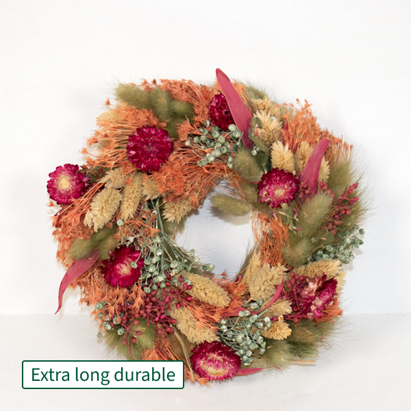 Dry Wreath Bordeaux Blossom