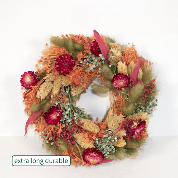 Dry Wreath Bordeaux Blossom