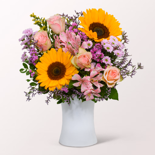 Flower Bouquet Fabelhaft with vase & 3 Ferrero Giotto