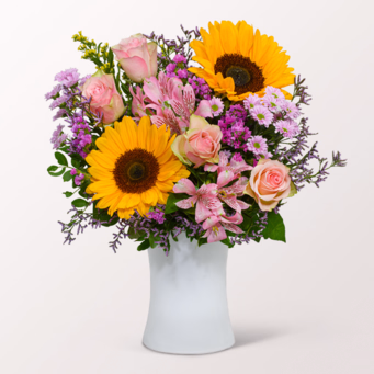 Flower Bouquet Fabelhaft with vase & Ferrero Giotto