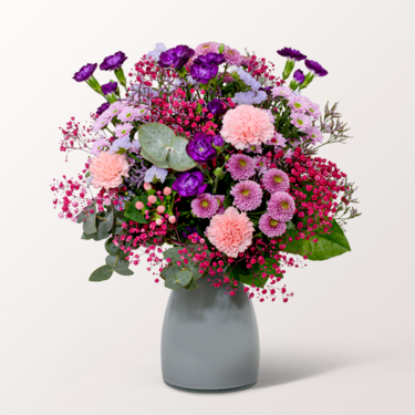 Blumenstrauß Pure Freude mit Vase & Ferrero Giotto 3er