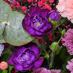 Blumenstrauß Pure Freude mit Vase & Ferrero Giotto 3er