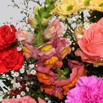 Premiumstrauß Die Beste mit Premiumvase & Ferrero Giotto 3er