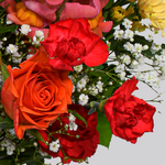 Premiumstrauß Die Beste mit Premiumvase & Ferrero Giotto 3er