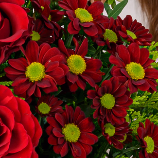 Flower Bouquet Weihnachtsüberraschung with vase & 3 Ferrero Giotto