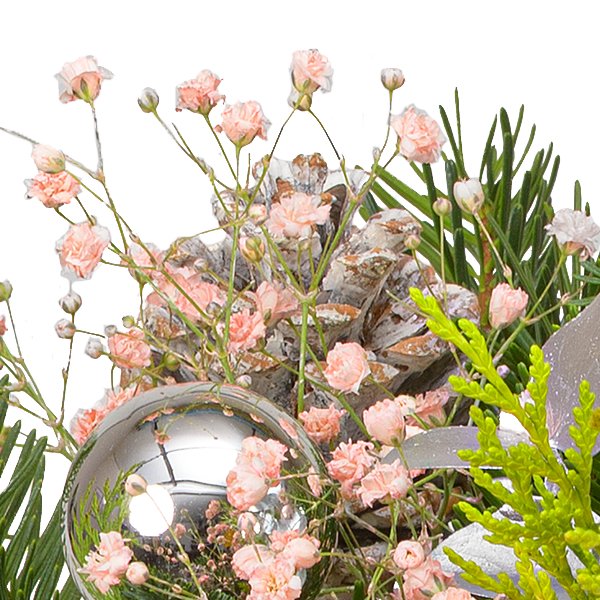 Bouquet Winterglanz with vase