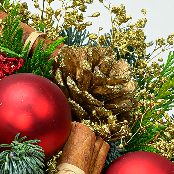 Strauß Weihnachtsstern mit Vase