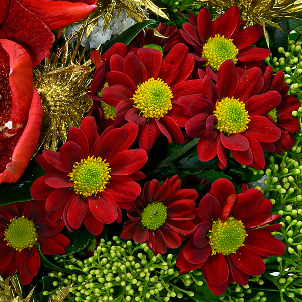 Blumenstrauß Winterromanze mit Vase