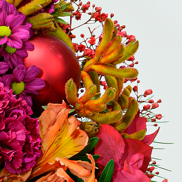 Premiumstrauß Winterherz mit Premiumvase