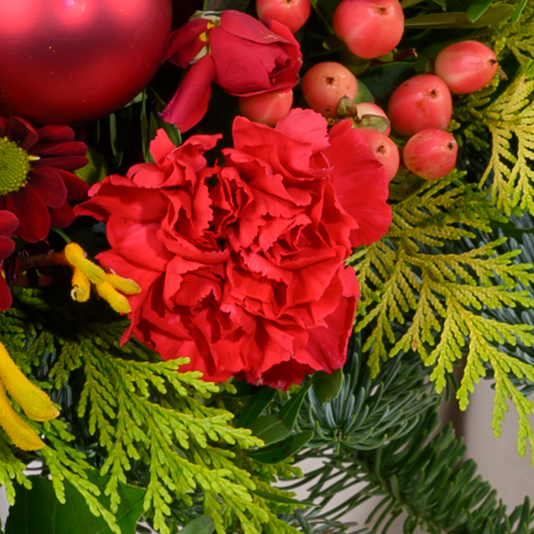 Premiumstrauß Festliche Bescherung mit Premiumvase