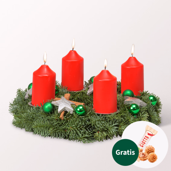 Adventskranz Winterlicht (Ø 30 cm) mit Ferrero Giotto 3er