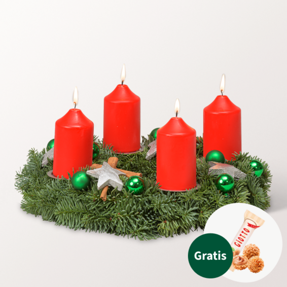 Adventskranz Winterlicht (Ø 30 cm) mit Ferrero Giotto 3er