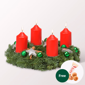 Wreath Winterlicht (Ø 30 cm) with 3 Ferrero Giotto