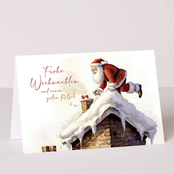 Motivkarte „Frohe Weihnachten und einen guten Rutsch“
