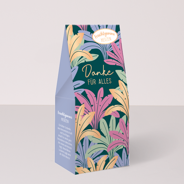 Fruchtgummi Herzen „Danke für alles“ (70 g)