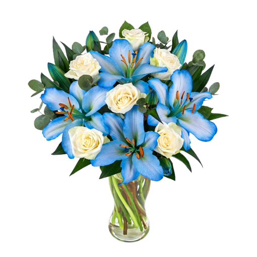 Blumenstrauß Meeresblau
