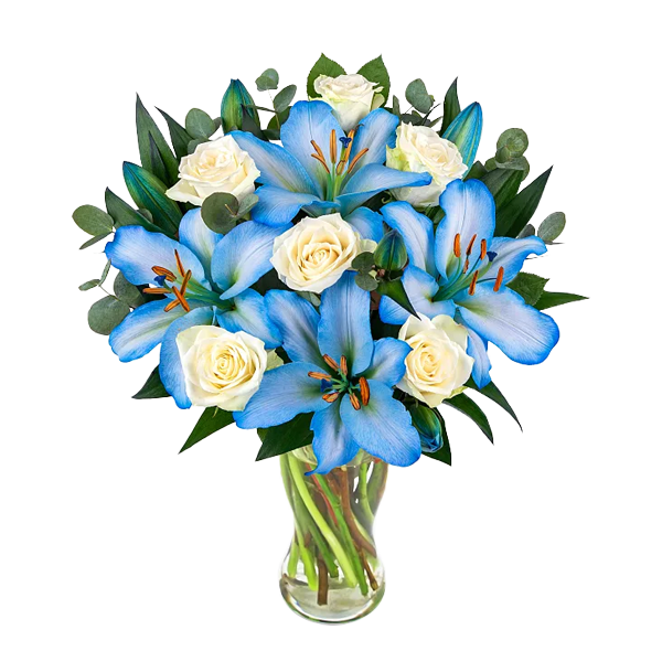 Blumenstrauß Meeresblau