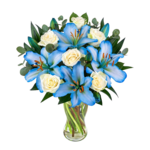 Blumenstrauß Meeresblau