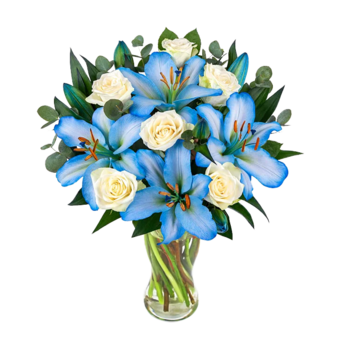 Blumenstrauß Meeresblau