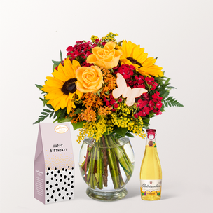 Birthday Set with Flower Bouquet