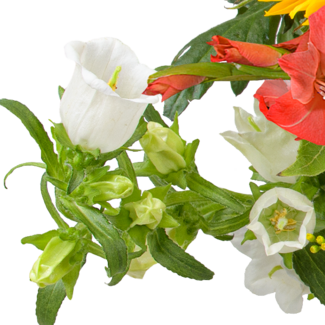 Flower Bouquet Sonnenstrahl with vase & 3 Ferrero Giotto