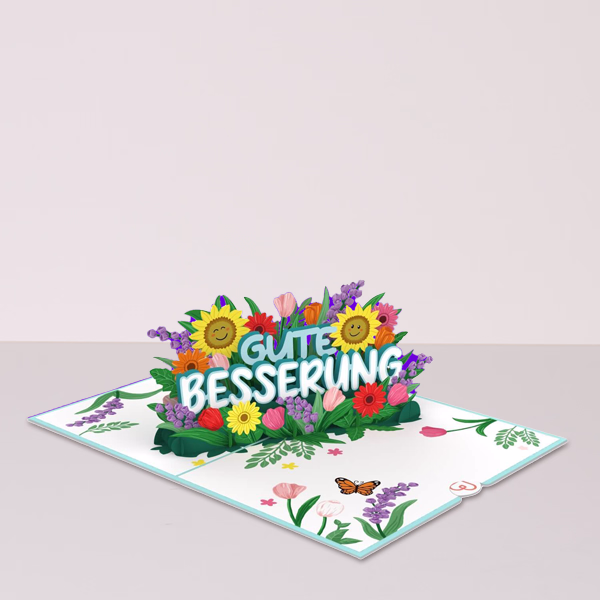 Pop-Up Überraschungskarte „Gute Besserung“