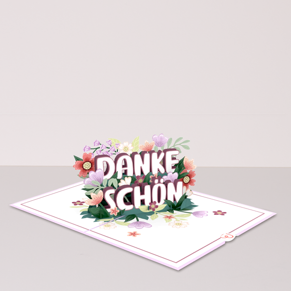 Pop-Up Überraschungskarte „Dankeschön“
