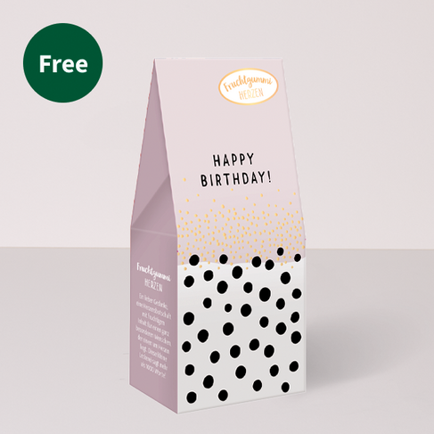 Fruit Gum Hearts „Happy Birthday“ (70 g)