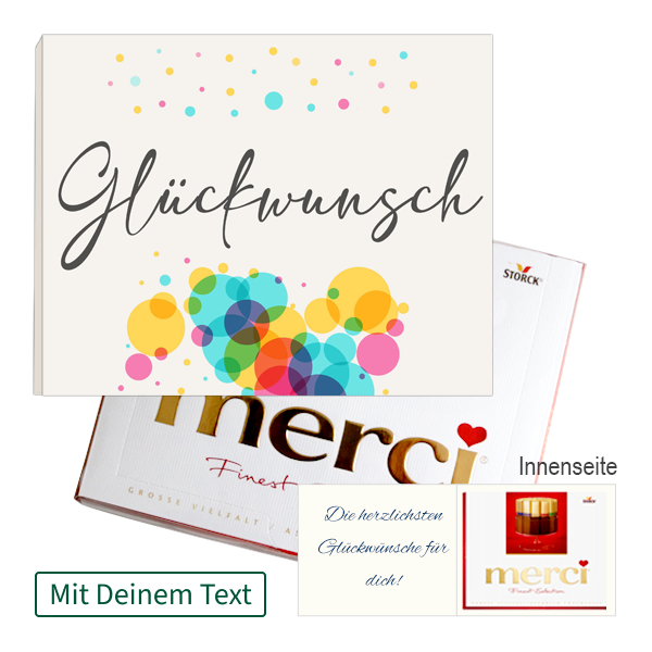 Persönliche Grußkarte mit Merci: Glückwunsch (250 g)