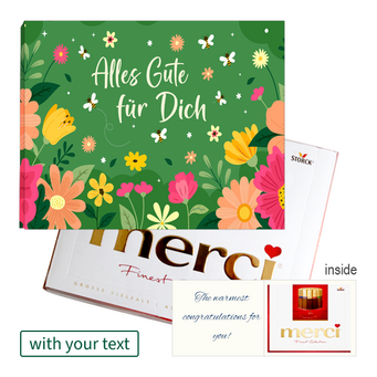 Merci Alles Gute für Dich Personal Greeting Card with Merci: Alles Gute für Dich (250 g)