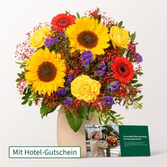 Blumenstrauß Sommerlichter & Hotelgutschein