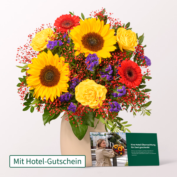 Blumenstrauß Sommerlichter & Hotelgutschein