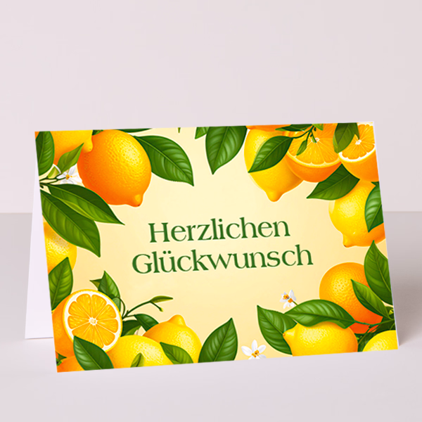 Motivkarte „Herzlichen Glückwunsch“